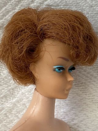 Vintage Mattel TITIAN Red Hair SIDE PART BUBBLE CUT Barbie DOLL & Zebra Swimsuit 3