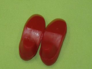 Rare VINTAGE Kenner 1972 BLYTHE Doll HIGH HEEL SHOES PAIR Roaring Red 3