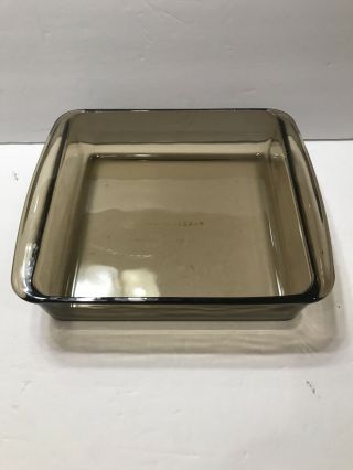 Vintage Pyrex Amber 8x8x2 Glass Square Brownie Baking Dish Usa