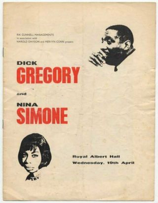 Nina Simone Dick Gregory 1967 Programme