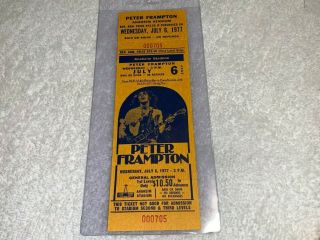 Peter Frampton The J Geils Band Foghat Rick Derringer 1977 Ticket Usa