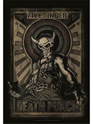 Five Finger Death Punch Textile Poster Fabric Flag Mercenary