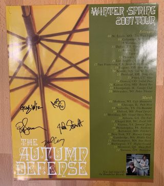 The Autumn Defense Signed Tour Poster Band Music Wilco Jeff Stirratt Pat Sansone