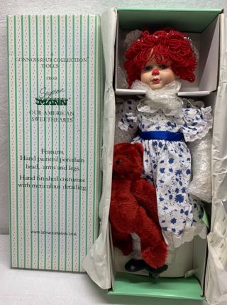Huge 25 " Porcelain Raggedy Ann Doll Set By Seymour Mann