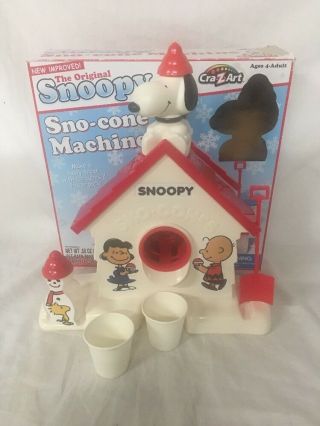 Cra - Z - Art The Snoopy Sco - Cone Machine Improved W/ Box Peanuts C - Ag