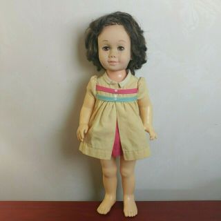 Chatty Cathy Doll Vintage 1960 Mattel Brunette Brown Hair And Freckles