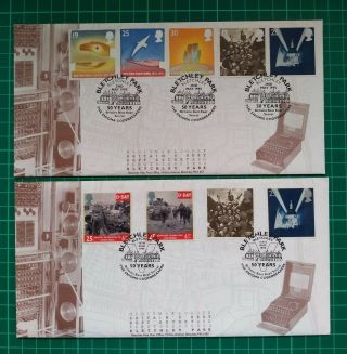 1995 50th Anniversary Ve Day Fdc The Enigma Codebreakers Bletchley Park,  Cover