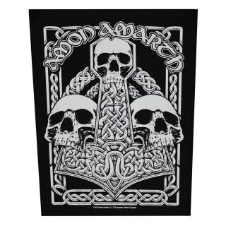 Xlg Amon Amarth Three Skull Back Patch Death Metal Music Jacket Sew On Applique