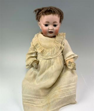 Antique 18 " Bisque Head Baby Doll Composition Body " Darling "