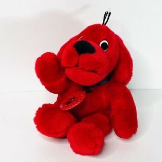 Scholastic Side Kicks Clifford The Big Red Dog Plush Stuffed Animal 1997 6”