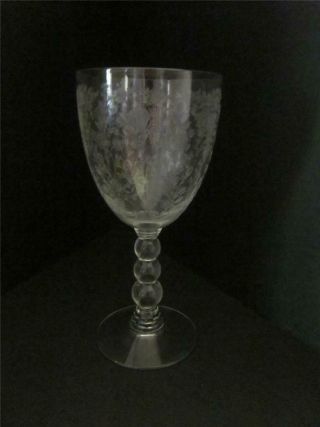 Duncan & Miller First Love Etch Tall Stem Water Goblet,  Elegant Depression Glass