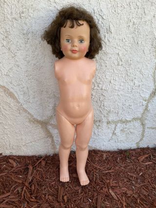 Vintage Ideal Patti Playpal Doll Brunette Missing Arms