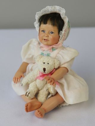 Rose Coddaire Miniature Doll Lily & Her Teddy Bear