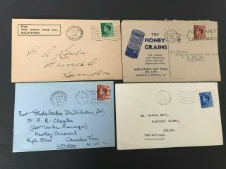 Postal History Gb 4 Edward Viii Covers 1936/7 Interesting Selection