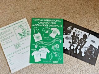 Official Queen Fan Club Merchandise Sheet - Number 13 - Autumn 1979