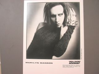Marilyn Manson Promo Photo 8 X 10 Matte Finish Black & White 1998