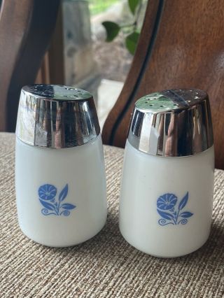 Westinghouse Gemco Blue Cornflower Salt & Pepper Shakers 2