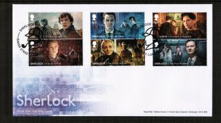 Gb Sherlock Holmes Set August First Day Cover