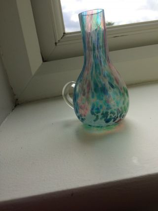 Collectible Avondale Glass Mottled Green Vase - Hand Made In Pembrokeshire Wales