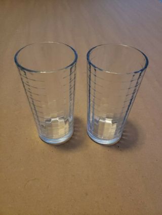 Pasabahce Block Optic Pab1 Glasses Set Of Two 5 1/4 " Tall 8 Oz Juice Tumbler