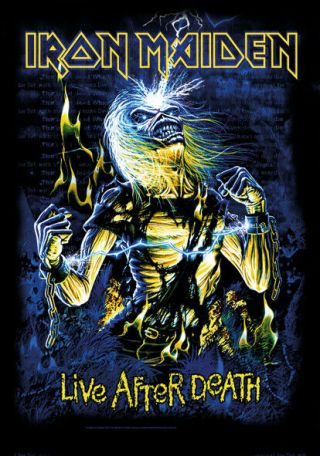 Iron Maiden Live After Death V2 Textile Poster Fabric Flag
