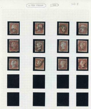 1841 Penny Reds (12 Stamps)