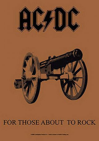 Ac/dc For Those About To Rock Textile Poster Fabric Flag