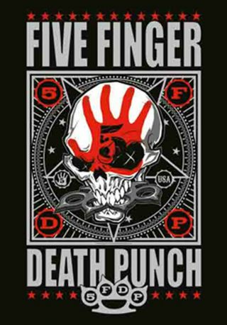 Five Finger Death Punch Textile Poster Fabric Flag Punchagram