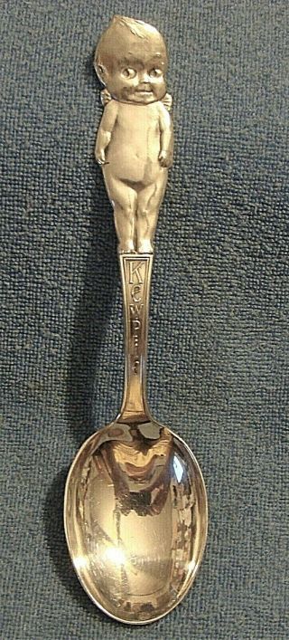 Rare Paye & Baker 5 " Sterling Silver Kewpie Doll Baby Spoon W Kewpie Trade Mark