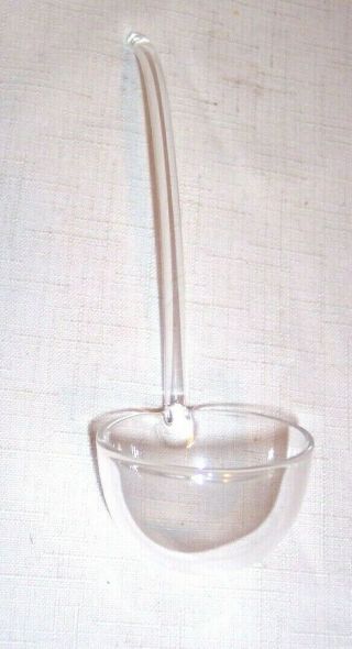 Blown Glass Vintage 6 " Glass Spoon Mayo Mayonnaise Condiment Jelly Ladle Scoop