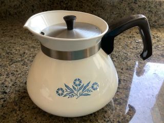 Corning Ware Corn Flower Blue 6 Cup Tea Pot