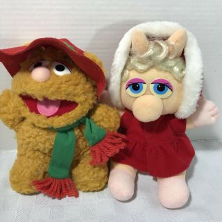 Fozzie Bear Miss Piggy Kermit Muppet Baby 1988 Mcdonalds Holiday Sesame Henson