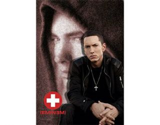 Official Eminem - Red Cross Collage - Textile Poster Flag 110cm X 75cm