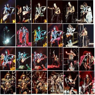100 Kiss (full make - up tour) colour concert photos 1980 2