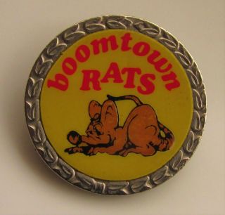 Boomtown Rats Old Metal Pin Badge From The 1970 