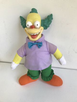 Rare Vintage Simpsons Krusty The Clown Doll 1993 Play - By - Play Adult Owned