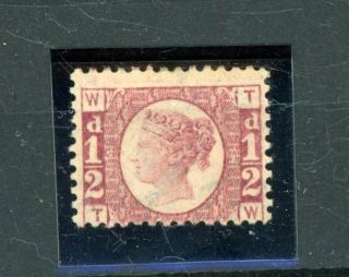 Great Britain 1870 1/2d Rose (sg 48) Plate 14 L.  H.  M.  (s032)