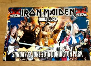 Iron Maiden - Download Festival - Donington Park 2016 12x8 Metal Sign