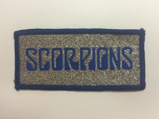 Scorpions - Vintage Woven Sew On Patch - Blue & Silver (70s / 80s)