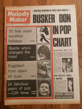 Melody Maker Newspaper February 17th 1968 Beatle Who Changed The Most