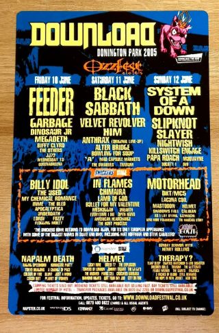 Download Festival 2005 Black Sabbath Feeder 8x12 Inch Metal Sign