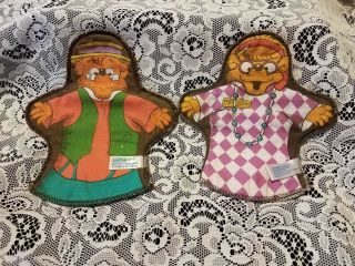 Vtg Berenstain Bears Teacher And Grizzly Gramps Hand Puppets