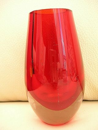 Whitefriars 1957 Ruby Red Glass 