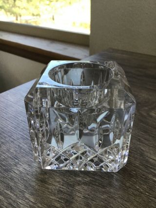 Square Votive Candle Holder Candlestick Waterford Crystal Lismore Pattern 2 5/8