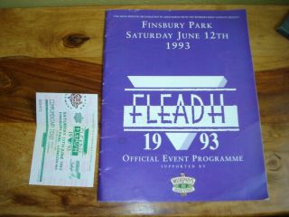 Fleadh Festival 1993 - Programme & Ticket - Bob Dylan,  Van Morrison Runrig