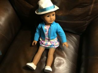Great American Girl 18 " Doll,  Black Hair,  Blue Eyes,  Cute Outfit,  Everything