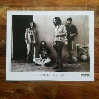 Shooter Jennings Publicity Press Photo (8x10 Black And White) Full Band