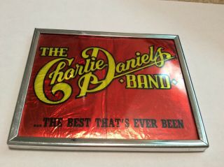 Vintage 1970 - 80’s Charlie Daniels Band Southern Rock Bar / Carnival Prize Mirror