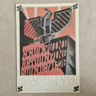 Hawkwind - Astounding Sounds Music Tour Program 1976 - Heavy Metal