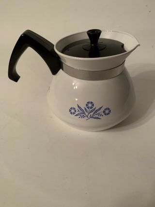 Vintage Corning Ware CORNFLOWER 3 cup Coffee / Tea pot 3